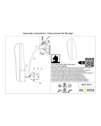 BIANCA * APLIQUE LED - DIMABLE